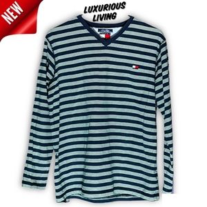 Tommy Hilfiger Long Sleeve Stripped Shirt, (L) Large